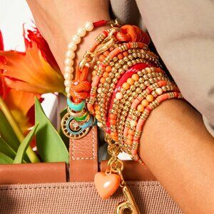 Roxanne Assoulin The Super Size Happy Cord Bracelet Orange